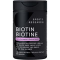 Sports Research® Extra Strength Vegan Biotin 5,000mcg with Organic Coconut Oil - Helps to Maintain Healthy Hair, Nails and Skin - Great for Women & Men - 120 Veggie Softgels 🍁 All In One Marketplace Canada