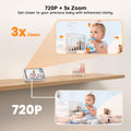 2026 Upgraded Boifun Baby Monitor No Wi-Fi, Baby Camera with 4" 720P IPS Screen, Night Vision, 3X Zoom, Two-Way Audio, Temperature Monitoring, Lullabies, Sound Detection, Just Turn On & Go 🍁 All In One Marketplace Canada