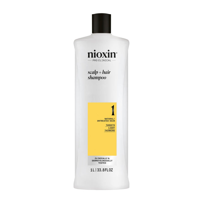 Nioxin System 1 Scalp + Hair Thickening Shampoo | For Natural Hair with Light Thinning | Strengthen Against Breakage with Niacinamide & Biotin | 33.8 Fl Oz 🍁 All In One Marketplace Canada