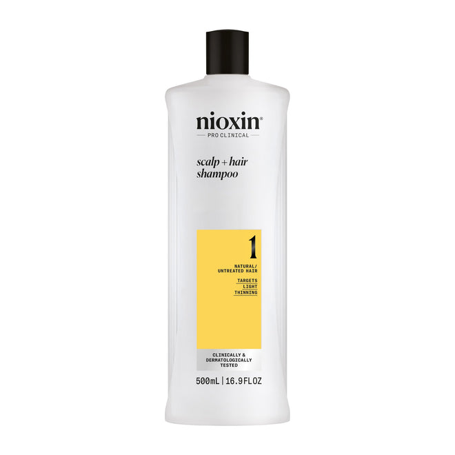 Nioxin System 1 Scalp + Hair Thickening Shampoo | For Natural Hair with Light Thinning | Strengthen Against Breakage with Niacinamide & Biotin | 16.9 Fl Oz 🍁 All In One Marketplace Canada
