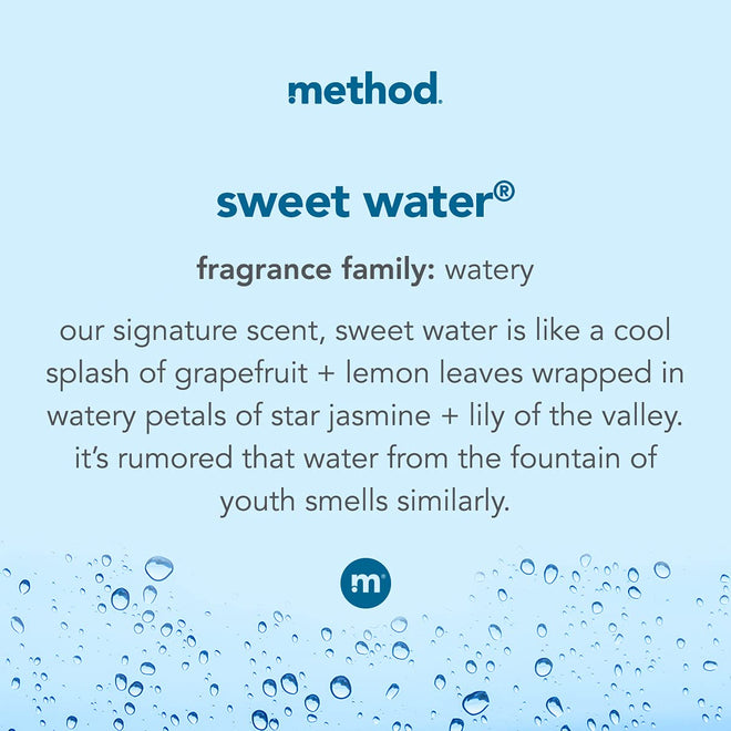 method Foaming Hand Soap, Biodegradable Formula with Foaming Soap Dispenser Made of 100% Recycled Plastic, Sweet Water Scent, 300 ml Soap Pump Bottles, 6 Pack 🍁 All In One Marketplace Canada