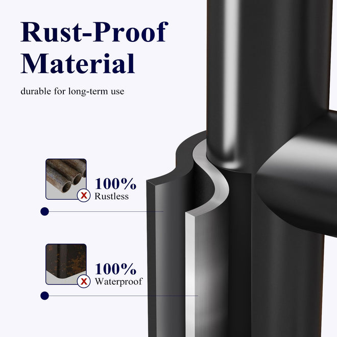 Kitsure Toilet Paper Roll Holder Free Standing – Rustproof Metal Toilet Paper Stand for 4 Rolls with Anti-Slip Base and Shelf for Phone & Small Items, Black, 63.0 x 23.5 x 15.0 cm 🍁 All In One Marketplace Canada