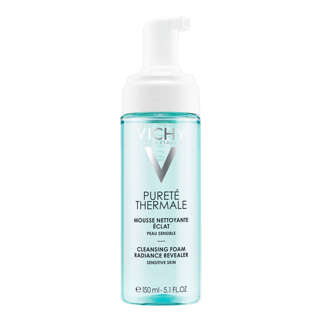 Vichy Foaming Facial Cleanser, Pureté Thermale Purifying Foaming Water Cleanser for Sensitive Skin, Soap-Free, Paraben-Free, and Hypoallergenic, 150mL 🍁 All In One Marketplace Canada