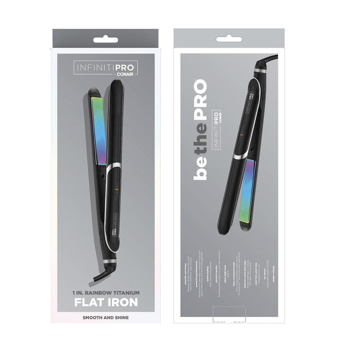 Infiniti Pro by Conair Titanium Flat Iron, Rainbow Finish, 1-Inch 🍁 All In One Marketplace Canada