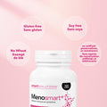 Smart Solutions Menosmart+ Vegetarian Capsules, Reduces Hot Flashes and Night Sweats, Promotes a Calm Mood, and Relieves Menopause Symptoms. With Sage, Black Cohosh, and Chasteberry, Gluten-Free, 120 Count 🍁 All In One Marketplace Canada