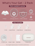 Momcozy M5 Smart App Control Hands Free Breast Pump, Double Wearable Breast Pump of Baby Mouth Double-Sealed Flange with 3 Modes & 9 Levels, Electric Pump Portable - 24mm, 2 Pack, Cozy Red 🍁 All In One Marketplace Canada