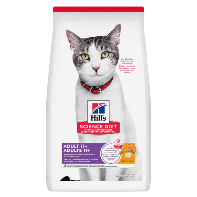 Hill's Science Diet Adult 11+ Chicken Recipe Dry Cat Food, 1.58 kg Bag 🍁 All In One Marketplace Canada