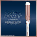 Conair Double Ceramic 1 1/2-Inch Curling Iron, 1 ½ inch barrel produces soft waves – for use on medium and long hair, Hair curler 🍁 All In One Marketplace Canada