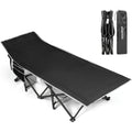 Overmont Portable Folding Camping Cot - 28” Extra Wide Portable Sleeping Cot Load 550 LBS with Carry Bag for Outdoor Travel Home Office Nap, Black 🍁 All In One Marketplace Canada