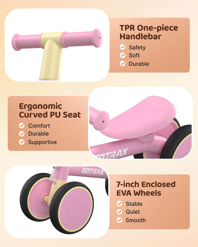Gotrax Baby Balance Bike, 7" Silent Wheels, First Gift for Toddlers 1-2 🍁 All In One Marketplace Canada