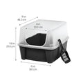 IRIS USA Large Cat Litter Boxes, Open Top High Sided Pan w/Scoop, Black 🍁 All In One Marketplace Canada