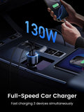 UGREEN 130W Car Charger USB C Fast Charger (with 100W USB C Cable) PD3.0 QC4.0 PPS Fast Charging Car Adapter Compatible with, MacBook, iPhone 17 16 15 14 Pro Max, Galaxy S25 S24 Ultra, iPad 🍁 All In One Marketplace Canada