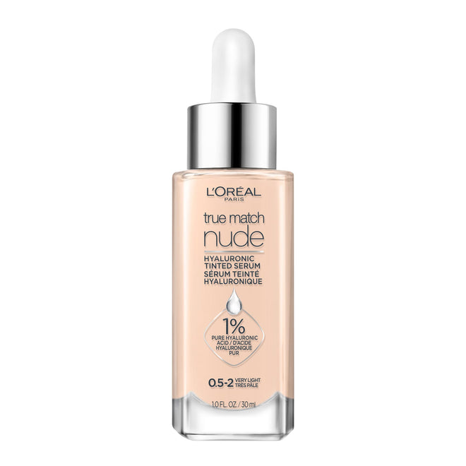L’Oréal Paris True Match Nude Hyaluronic Foundation, Tinted Face Serum Foundation with Hyaluronic Acid for Lightweight Coverage and Instant Hydration, Radiant Finish- Very Light, 30 mL 🍁 All In One Marketplace Canada