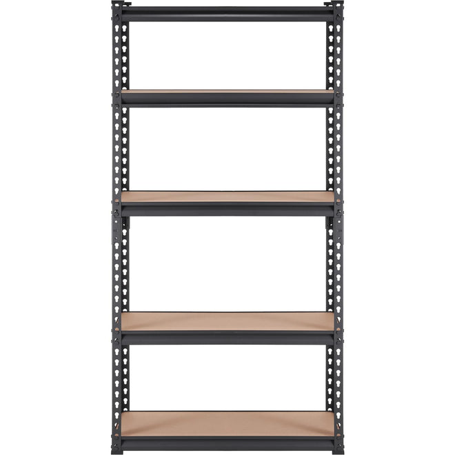 VEVOR Storage Shelving Unit, 5-Tier Adjustable, 2000 lbs Capacity, Heavy Duty Garage Shelves Metal Organizer Utility Rack, Black, 30" L x 12" W x 60" H for Kitchen Pantry Basement Bathroom Laundry 🍁 All In One Marketplace Canada
