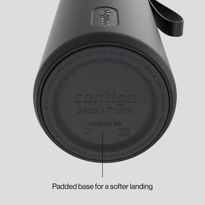Contigo SnapSeal 24 oz Water Bottle w/Carry Strap & Reusable Straw | Vacuum-Insulated Stainless Steel for Hot & Cold Drinks | Spill-Proof Lid | BPA & Lead-Free | Dishwasher Safe 🍁 All In One Marketplace Canada