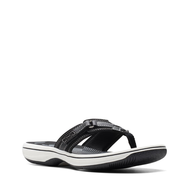 Clarks Cloudsteppers Women's Breeze Sea Flip-Flop, Black Synthetic, 9 Medium US 🍁 All In One Marketplace Canada