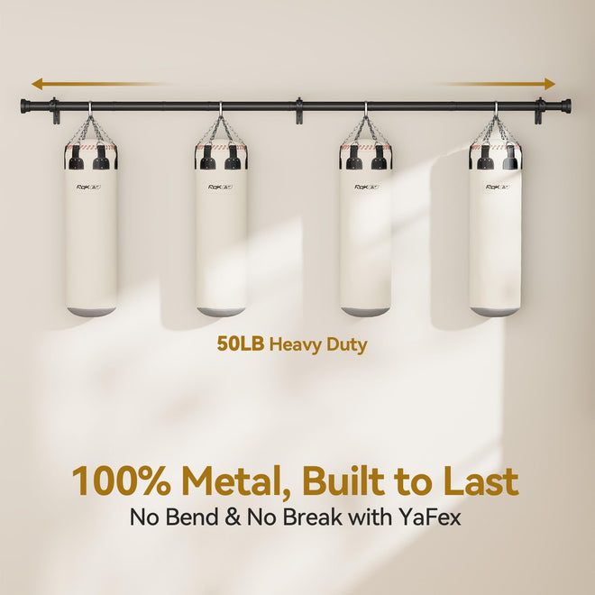YaFex Curtain Rod 32-84 Inch, Heavy Duty 1 Inch Adjustable Curtain Pole, Black Long Curtains Rods for Window, Modern Design, Easy Installation 🍁 All In One Marketplace Canada
