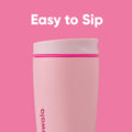 Owala SmoothSip Slider Insulated Stainless Steel Coffee Tumbler, Reusable Iced Coffee Cup, Hot Coffee Travel Mug, BPA Free 12 oz, Pucker Up 🍁 All In One Marketplace Canada
