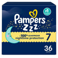 Pampers ZZZ Overnight Diapers, Size 7, Nighttime Protection Disposable Baby Diaper, 1 Pack (Count of 36) 🍁 All In One Marketplace Canada
