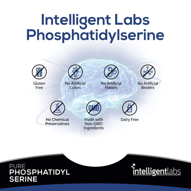 Intelligent Labs Phosphatidylserine Supplement 100mg | 90 High Strength Capsules | 100% Soy and Allergen Free | Pure Phosphatidylserine from Sunflower Lecithin 🍁 All In One Marketplace Canada