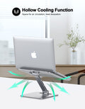 Zewwen Laptop Stand for Desk, Ergonomic Adjustable Foldable Computer Stand with Heat-Vent, Aluminium Alloy Laptop Riser Compatible with MacBook Air, Pro, Dell XPS, Samsung, 10”-16" 🍁 All In One Marketplace Canada