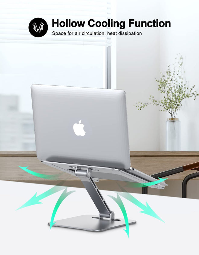Zewwen Laptop Stand for Desk, Ergonomic Adjustable Foldable Computer Stand with Heat-Vent, Aluminium Alloy Laptop Riser Compatible with MacBook Air, Pro, Dell XPS, Samsung, 10”-16" 🍁 All In One Marketplace Canada