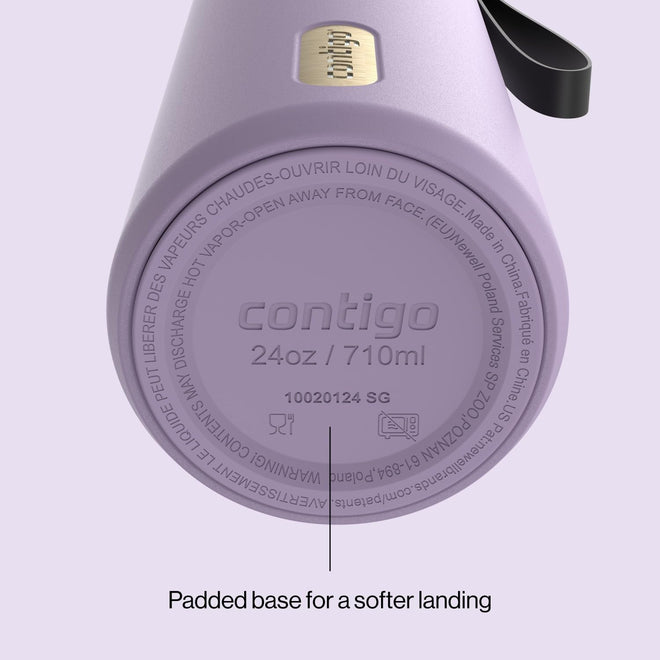 Contigo SnapSeal 24 oz Water Bottle w/Carry Strap & Reusable Straw | Vacuum-Insulated Stainless Steel for Hot & Cold Drinks | Spill-Proof Lid | BPA & Lead-Free | Dishwasher Safe 🍁 All In One Marketplace Canada