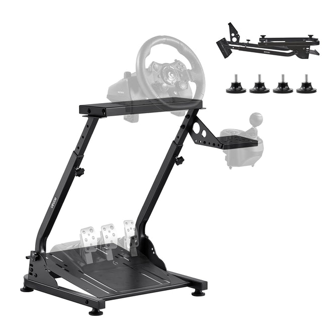 VEVOR Racing Wheel Stand, Adjustable & Foldable Simulator Stand for Logitech G29 G27 G920 G923, Thrustmaster T300RS T300GT T248 TS-PC TSXW Gaming Cockpit,Pedals Simulator NOT Included 🍁 All In One Marketplace Canada