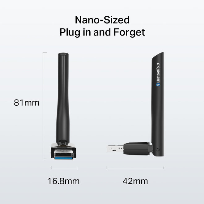 TP-Link USB Bluetooth Adapter for PC, Bluetooth 5.3 Dongle (UB500 Plus) - Long Range, Adjustable Antenna, Supports Windows 11/10/8.1/7 for Desktop, Laptop, Mouse, Keyboard, and More. 🍁 All In One Marketplace Canada