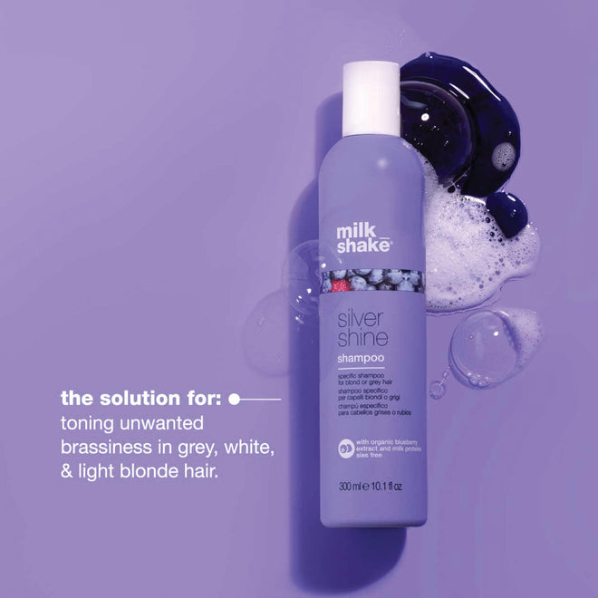 milk_shake Silver Shine Purple Shampoo for Blonde Hair - Blonde Toner for Brassy Hair 100% SLES-Free | 10.1 Fl Oz (300 ml) 🍁 All In One Marketplace Canada