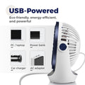 OCOOPA Small USB Desk Fan Table Fan 5'' with Strong Airflow & Quiet Operation, Portable Cooling Mini Fan 3 Speed, 360°Rotatable Head for Home Office Bedroom Desktop 🍁 All In One Marketplace Canada