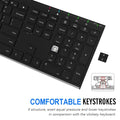 Arteck 2.4G Wireless Keyboard Stainless Steel Ultra Slim Full Size Keyboard with Numeric Keypad for Computer/Desktop/PC/Laptop/Surface/Smart TV and Windows 10/8/ 7 Built in Rechargeable Battery 🍁 All In One Marketplace Canada