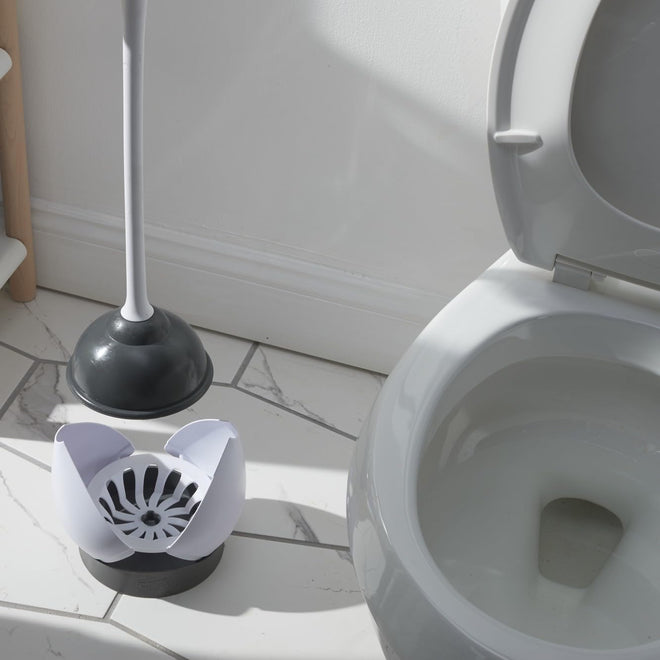 Clorox Toilet Plunger with Hideaway Caddy for Bathroom, Accessories Organizers & Storage, Toilet Unclogger, Plunger with Holder 🍁 All In One Marketplace Canada