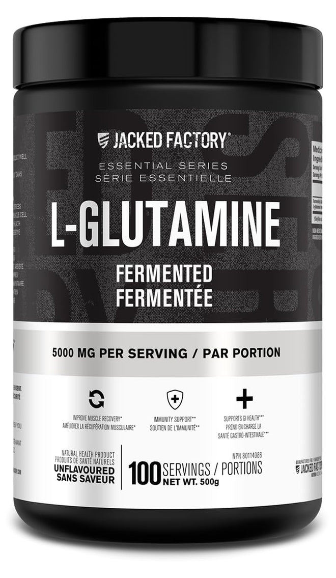L-Glutamine Powder 500g, 100 Servings - Vegan Fermented L Glutamine for Post Workout Muscle Recovery, Immunity, Digestive Health - Tested & Trusted, No Artificial Fillers - Unflavored 🍁 All In One Marketplace Canada