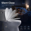 Round Toilet Seat, Slow Close, White Plastic, Never Loosen, 16.5” 🍁 All In One Marketplace Canada