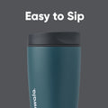 Owala SmoothSip Slider Insulated Stainless Steel Coffee Tumbler, Reusable Iced Coffee Cup, Hot Coffee Travel Mug, BPA Free 12 oz, High Dive 🍁 All In One Marketplace Canada