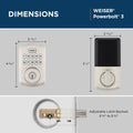 Weiser Powerbolt 3 x Daylon Combo Pack, Keyless Entry Door Lock/Deadbolt with Door Handle/Lever in Satin Nickel, 10-Button Keypad Door Lock, Electronic Door Locks for Front Door 🍁 All In One Marketplace Canada
