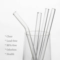 Nafender 10-Pack Glass Straws Reusable Drinking Straw Including 4 Straight and 4 Bent Straws & 2 Extra Wide Smoothie Straw with 2 Cleaning Brushes 🍁 All In One Marketplace Canada