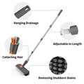 3 in 1 Floor Scrub Brush with Long Handle and 360° Rotation Head, Multi-Purpose Cleaning Brush, Including Flat Bristle Brush, Angled Bristle Brush and Scraper 🍁 All In One Marketplace Canada