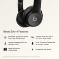 Beats Solo 4 - Wireless Bluetooth On-Ear Headphones, Apple & Android Compatible, Up to 50 Hours of Battery Life - Matte Black 🍁 All In One Marketplace Canada
