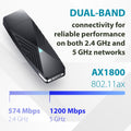 D-Link USB WiFi 6 Adapter AX1800 USB 3.0 Dual Band Long Range MU-MIMO Wireless Internet Network for Desktop PC Laptop Windows (DWA-X1850-B1-CA) 🍁 All In One Marketplace Canada