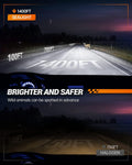 SEALIGHT H4/9003/HB2 LED Headlight Bulbs 50000 Lumens 800% Brightness, X1 Dual High/Low Beam LED Headlights Conversion Kit, 6000K Xenon White, H4 Halogen Replacement, IP67 Waterproof, Pack of 2 🍁 All In One Marketplace Canada