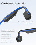 Shokz (AfterShokz) OpenMove - Open-Ear Bluetooth Sport Headphones - Bone Conduction Wireless Earphones - Sweatproof for Running and Workouts, with Sticker Pack (Blue) 🍁 All In One Marketplace Canada