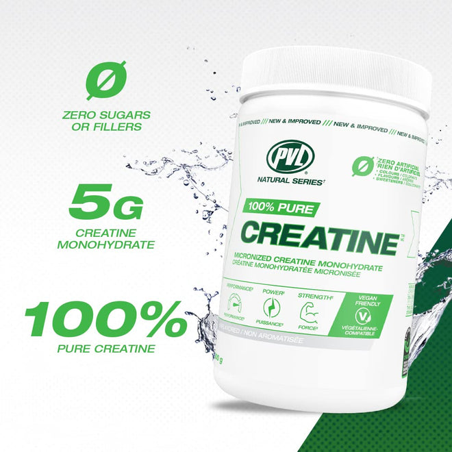 PVL 100% Pure Creatine Monohydrate Powder – Micronized Supplement for Women & Men, Unflavoured Amino Acids & Beta Alanine Friendly, Informed-Choice Tested, 300 g 🍁 All In One Marketplace Canada