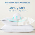 Pillows Standard Size Set of 4 - Bed Pillows for Sleeping 4 Pack, Cooling Supportive Hotel Pillows with Premium Soft Down Alternative Fill for Side Stomach and Back Sleepers 🍁 All In One Marketplace Canada