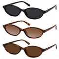Retro Oval Cat Eye Sunglasses for Women 90s Trendy Small Lightweight Y2k Narrow Sunnies Cateye UV400 Sun Glasses 8057 Black+Brown+Tortoise 🍁 All In One Marketplace Canada
