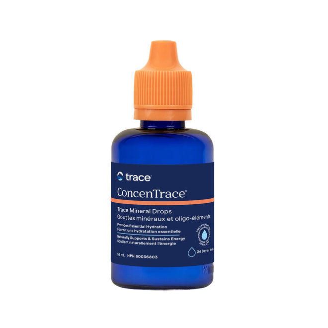 Trace Minerals ConcenTrace Drops | 60 ML | Full Spectrum Minerals | Ionic Liquid Magnesium, Chloride, Potassium | Low Sodium | Energy, Electrolytes, Hydration 🍁 All In One Marketplace Canada