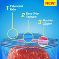 Ziploc Extra Large Food Storage Freezer Bags with Double Zipper Seal and Easy Open Tabs, 30 Count 🍁 All In One Marketplace Canada