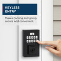 Weiser Matte Black Front Door Lock and Handle Set, SmartCode Keypad Door Lock with San Clemente Handleset & Halifax Interior Door Handle, Keyless Entry Door Lock, Front Door Handles with Deadbolt Lock 🍁 All In One Marketplace Canada
