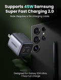 UGREEN Nexode 45W USB C Charger Block, GaN PPS Dual Port USB C Fast Charger Super Fast Charge 2.0 Wall Plug Compatible with Galaxy S26 S25 S24 Ultra S23 A54, iPhone 17 16 Pro Max, iPad, Pixel 10 9 8 🍁 All In One Marketplace Canada